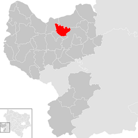 Poloha obce Zeillern v okrese Amstetten (klikacia mapa)