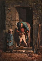 Jean-François Millet 'Äidin varotoimet', c 1855-1857.jpg