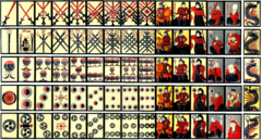 Unsun karuta deck, from Japan, evolved from the Extinct Portuguese Pattern