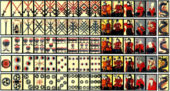 Japanese Unsun karuta cards, evolved from the Extinct Portuguese Pattern