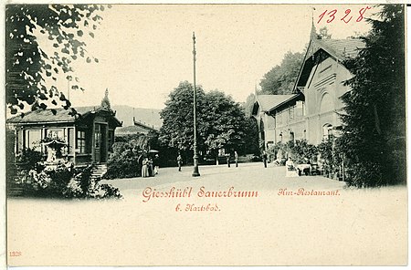 01328 Gießhübl Sauerbrunn 1899 Kur Restaurant Brück & Sohn Kunstverlag