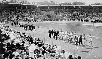 The team of Canada at the opening ceremony. 1912 Opening ceremony - Canada.JPG
