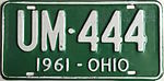 1961 Ohio license plate.JPG