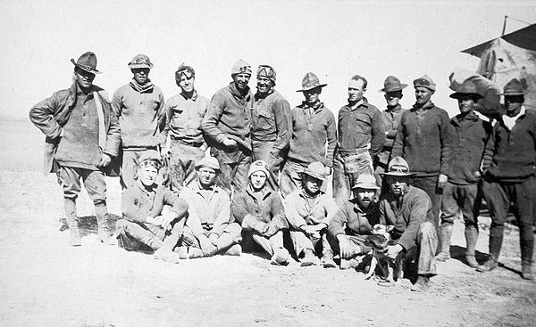 Members of the 1st Aero Squadron in Mexico, 1916