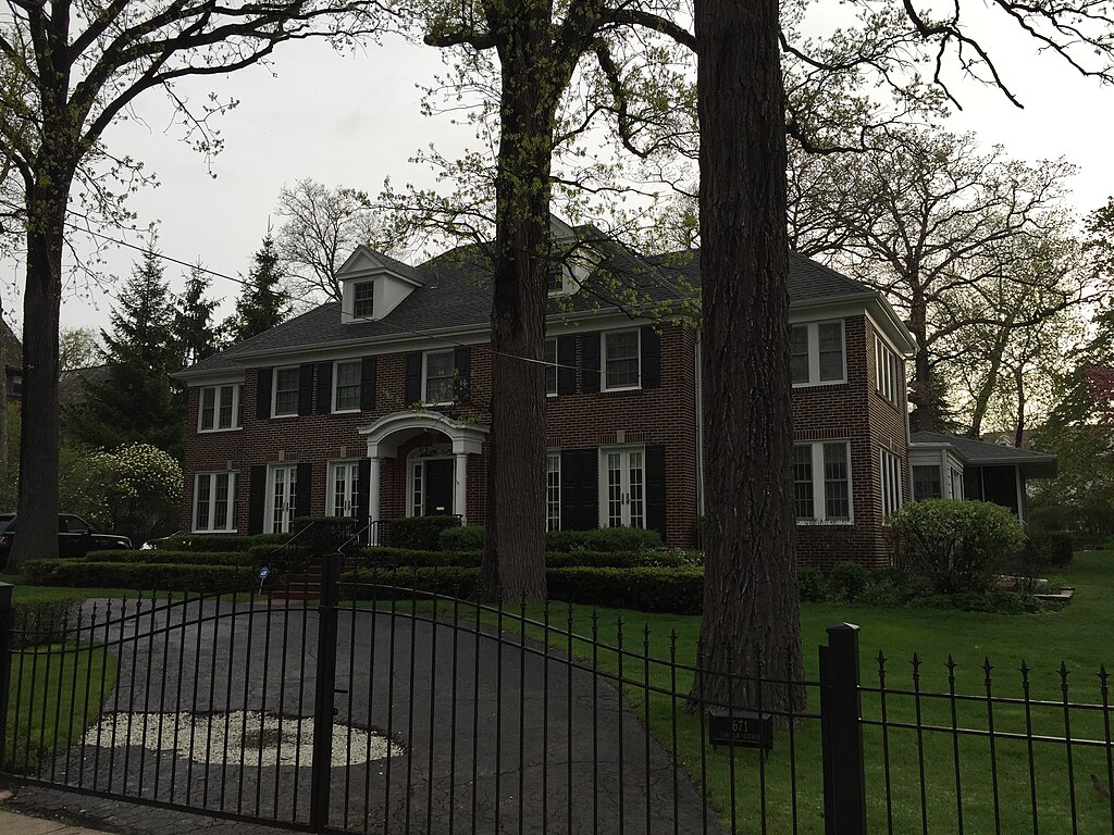 Winnetka, Illinois - front view of the house from the film "Home Alone" in Winnetka, Illinois 
