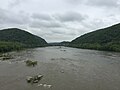 2016-05-05 09 45 21 View west up the Potomac River towards the Potomac Water Gap from the Sandy Hook Bridge (U.S. Route 340) between Washington County, Maryland and Loudoun County, Virginia.jpg