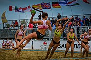 Deutsch: Beach Handball Champions Cup 2018 in Catania (ITA); Tag 3: 3. November – Frauen, Überkreuz-Platzierungsspiel 9-12: Team Italia (Italienische Nationalmannschaft) (ITA) - Beach Bazis Schleissheim (GER) 0:2 (14:22, 21:25) English: 2018 Beach Handball Champions Cup in Catania (ITA; Day 3: 3 November – Women's Placement Match Cross Matches 9-12: Team Italia (italien national Team) (ITA) - Beach Bazis Schleissheim (GER) 0:2 (14:22, 21:25)