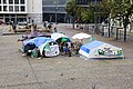 Deutsch: Das Klimacamp auf dem Hallmarkt in Halle (Saale). Polski: Obozy dla ochrony klimatu w Halle, na Hallmarkt.