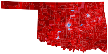 2020 United States presidential election in Oklahoma results map by precinct.svg