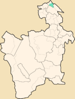 Location of the Municipio Acasio in the Department of Potosí