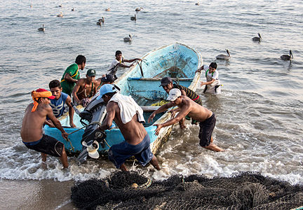 Fishermen in Acapulco, Mexico