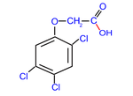 molecola di acido 2,4,5-triclorofenossi acetico