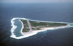 Letecký snímek ostrova z roku 1987