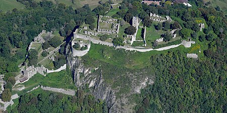Aerial image of the Hohentwiel Castle (view from the south)