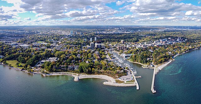 Aerial view of Oakville in 2023