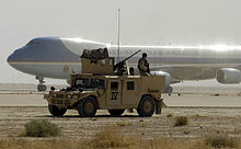 Die Air Force One auf der Al Asad Airbase