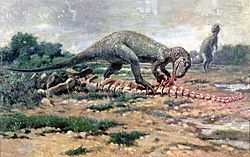 Antigo Pangolim Parasaurolophus. Animal Pré-histórico Com Um