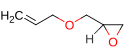 Skeletal structure of allyl glycidyl ether