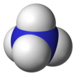 Space fill model of the ammonium cation