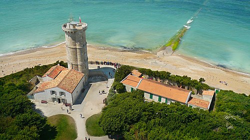 Old Phare des baleines in île de Ré