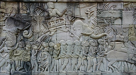 Angkor Thom-Bayon-52-Schlacht im Wald-2007-gje.jpg