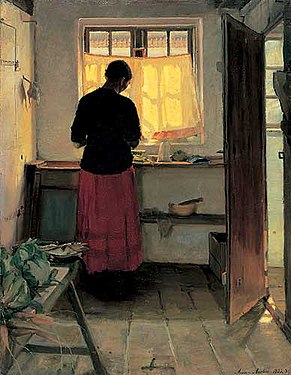 Chica en la cocina, c.1886