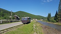 Argel Moldovita river tourist train.jpg