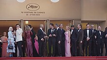 The cast of Asteroid City at the 2023 Cannes Film Festival Asteroid City premiere Cannes 2023.jpg