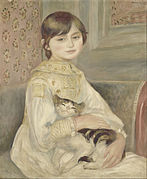 Julie Manet gyda Chath, 1887