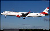 Un Embraer 195 avec la livrée myAustrian abandonnée en 2016