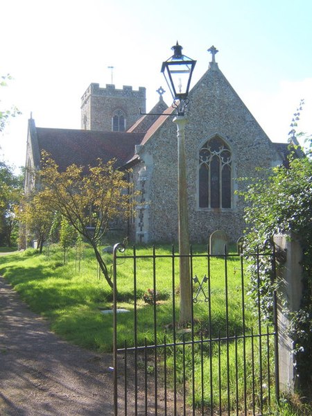 File:Baylham Church from the gateway - geograph.org.uk - 546402.jpg