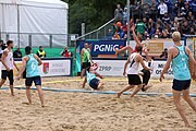 Deutsch: Beachhandball Europameisterschaften 2019 (Beach handball Euro); Tag 6: 7. Juli 2019 – Männerfinale, Dänemark-Norwegen 2:0 (25:18, 19:16) English: Beach handball Euro; Day 6: 7 July 2019 – Men's Final – Denmark-Norway 2:0 (25:18, 19:16)