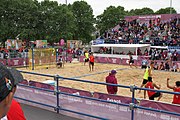 Deutsch: Beachhandball bei den Olympischen Jugendspielen 2018; Tag 5, 10. November 2018; Jungen, Hauptrunde - Thailand-Argentinien 2:1 English: Beach handball at the 2018 Summer Youth Olympics at 11 October 2018 – Boys Main Round – Thailand-Argentina 2:1