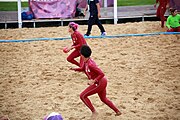 Deutsch: Beachhandball bei den Olympischen Jugendspielen 2018; Tag 6, 12. Oktober 2018; Mädchen, Platzierungsrundenspiel – Russland-Venezuela 2:0 English: Beach handball at the 2018 Summer Youth Olympics at 12 October 2018 – Girl's Consolation Round – Russland-Venezuela 2:0