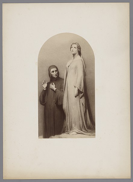 File:Beatrice e Dante van Scheffer, foto naar gravure, RP-F-F16660.jpg