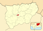 Locatie van de gemeente Begijar op de kaart van de provincie