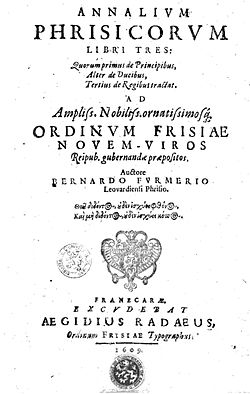 "Annalium Phrisicorum", verko publikigita en 1609.