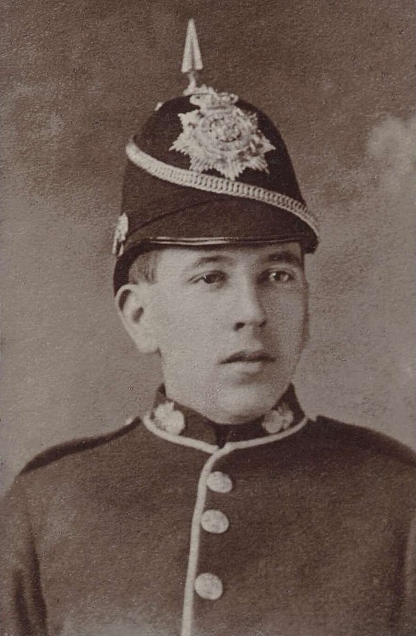 Hughes in his Royal Fusiliers uniform, c. 1880