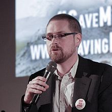 Brent E. Huffman at the Chicago premiere of Saving Mes Aynak (Music Box Theatre, 2015) Brent E. Huffman.jpg