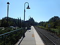 Looking west from the platform of Bridgehampton Station.