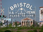 Bristol Virginia-Tennessee Slogan Sign