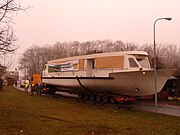 Transporte de embarcações na República Checa.