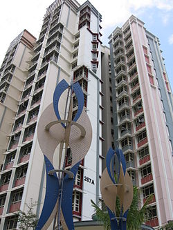 Buangkok includes public housing estates in the southern portion of Compassvale in Sengkang New Town. Buangkok 8, Compassvale, Sep 06.JPG