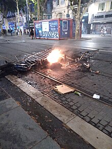 Rubbish burning in the street of Marseille, 29 June 2023 Burning rubbish.jpg