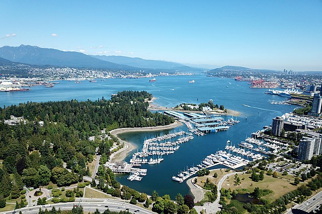 Aerial view of Burrard Inlet