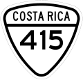 Road shield of Costa Rica National Tertiary Route 415