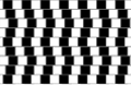 Ilusão da parede de café: as linhas horizontais paralelas nesta imagem aparecem inclinadas.