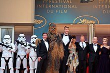 Howard and the cast at the 2018 Cannes Film Festival Cannes 2018 Star Wars 2.jpg