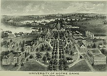 Campus in 1903 Catalogue of the University of Notre Dame (1903) (14802559243).jpg