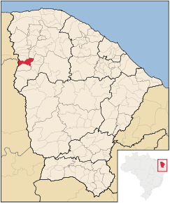 Kart over Guaraciaba do Norte